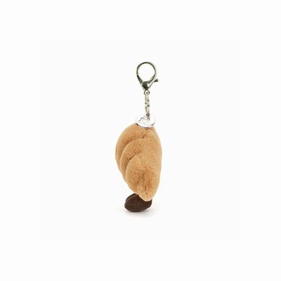 Jellycat Amuseables Croissant Bag Charm USA | 85140WORH